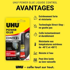 Colle Power glue format liquide 3 grammes^UHU Best