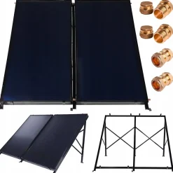 Collecteur solaire plat 2x 2,5m 1 pièce.-Thunder Clearance