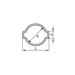 Collier de serrage 2 oreilles W1 2EC 22/25mm - - 2EC 22-25-Acton Outlet