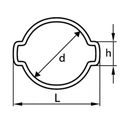 Collier de serrage 2 oreilles W1 2EC 22/25mm - - 2EC 22-25-Acton Outlet