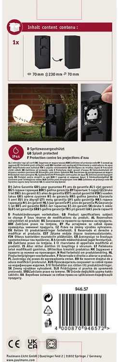 Colonne de prises Rio Double IP44 Anthracite^Paulmann Outlet