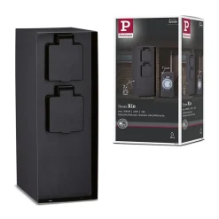 Colonne de prises Rio Horloge de programmation IP44 Anthracite^Paulmann Discount