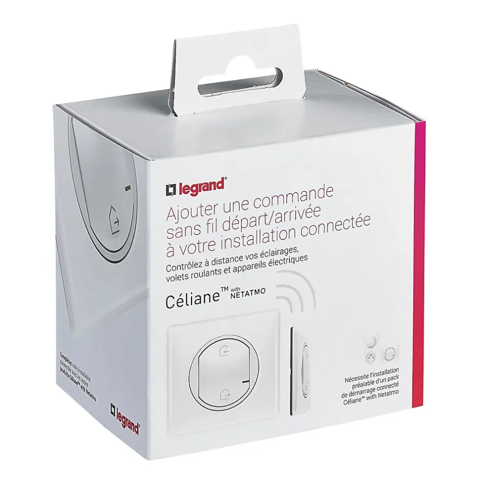 Commande générale sans fil Départ/Arrivée pour installation connectée Céliane with Netatmo blanc-Legrand Discount