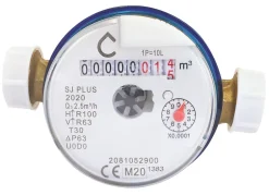 Compteur d'eau jet unique eau froide calibre 15 mâle/ mâle 20/27 laiton^Somatherm for you Outlet