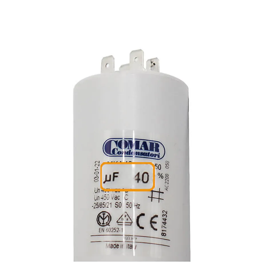 Condensateur, 40 uF, à Cosses, pour Appareils Electriques-Ducati Best