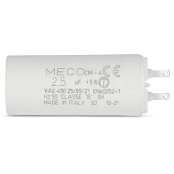 Condensateur MECO 2,5 µF universel (CMI4 254) fond plat et cosses pour moteur de store et électroménager-Allotech New
