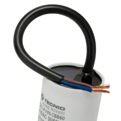 Condensateur de démarrage pour moteurs électriques, 450V, capacité : 30 microfarad, avec câble de 15cm-Tecnid Hot
