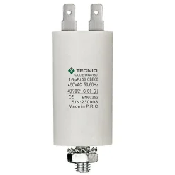 Condensateur de démarrage pour moteurs électriques, 450V, capacité : 16 microfarad, 4 broches / M8-Tecnid Hot
