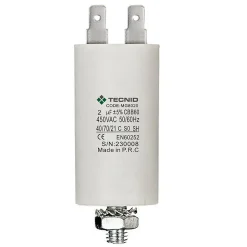 Condensateur de démarrage pour moteurs électriques, 450V, capacité : 2 microfarad, 4 broches / M8-Tecnid Sale