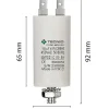 Condensateur de démarrage pour moteurs électriques, 450V, capacité : 10 microfarad, 4 broches / M8-Tecnid Hot