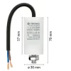 Condensateur de démarrage pour moteurs électriques, 450V, capacité : 2 microfarad, avec câble de 15cm-Tecnid Discount