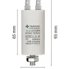 Condensateur de démarrage pour moteurs électriques, 450V, capacité : 8 microfarad, 4 broches / M8^Tecnid