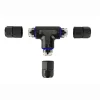 Connecteur de câble étanche en T IP68 3 fils noir-Horoz Electric Outlet