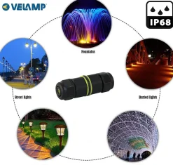 Connecteur électrique 3 pôles, IP68-Velamp