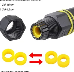 Connecteur électrique 3 pôles, IP68-Velamp