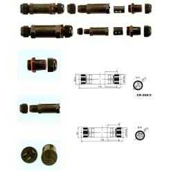 Connecteur linéaire étanche IP68 NOIR -^Silamp Best