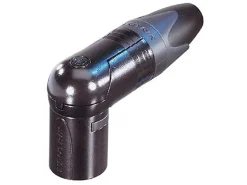 Connecteur XLR 3P mâle coudé noir-Neutrik Best