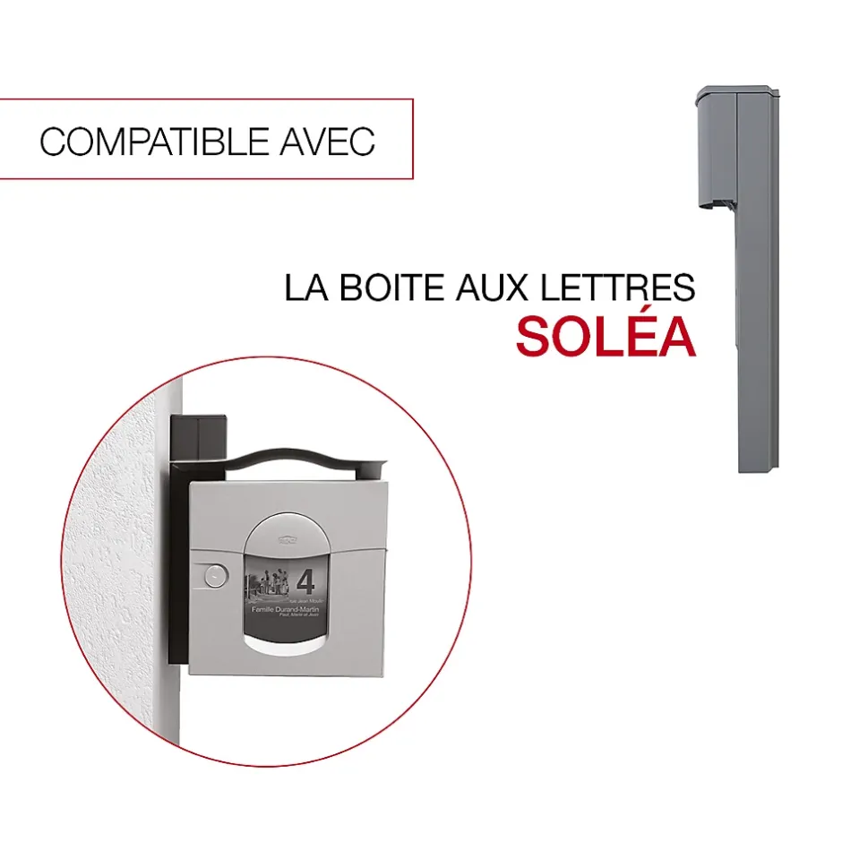 Console murale à visser Soléa Gris mat 7037 M^Renz Best