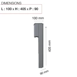 Console murale à visser Soléa Gris mat 7037 M^Renz Best