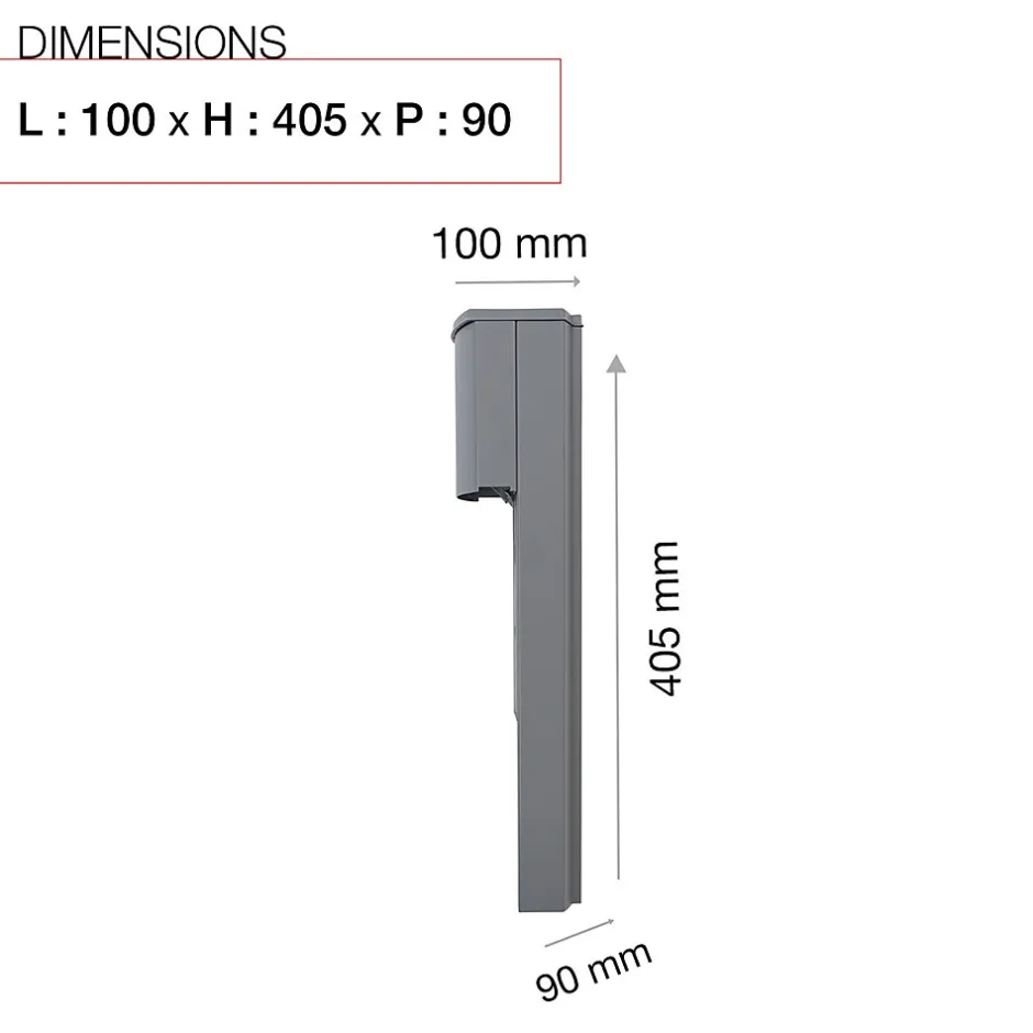 Console murale à visser Soléa Gris mat 7037 M^Renz Best