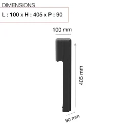 Console murale à visser Soléa Noir Sablé RAL 2100 MS-Renz Sale