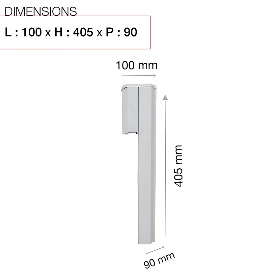 Console murale à visser Soléa Blanc mat 9010M^Renz Discount