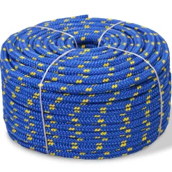 Corde de bateau Polypropylène 10 mm 250 m Bleu^Vidaxl Discount