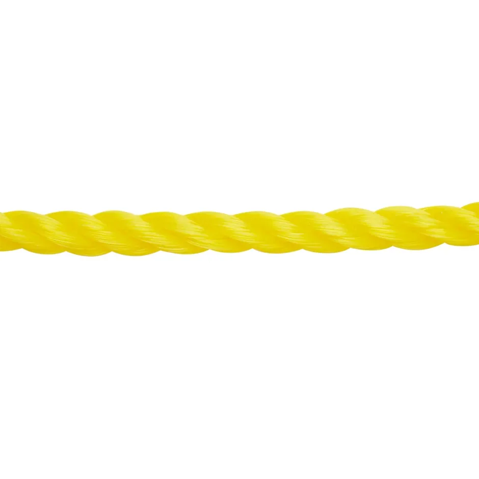 Corde torsadée en polypropylène jaune ø8 mm, 100 m-Diall Clearance