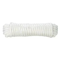 Corde tressée en nylon blanc ø8 mm, 10 m-Diall Online