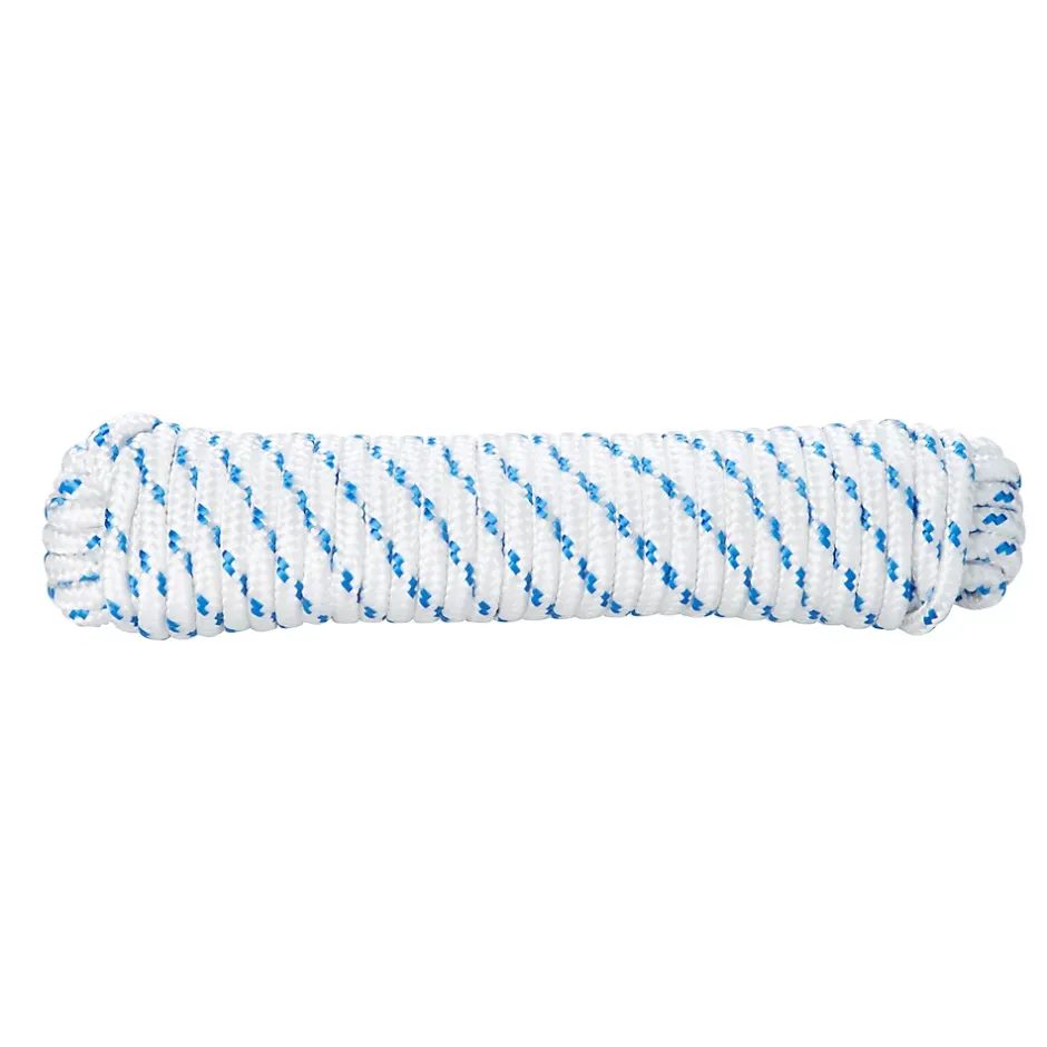 Corde tressée en polypropylène blanche et bleue ø8 mm, 15 m^Diall New