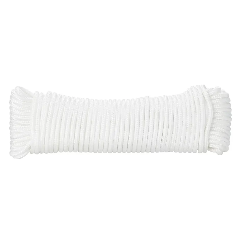 Corde tressée en polypropylène blanche ø4 mm, 20 m-Diall