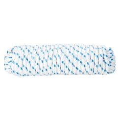 Corde tressée en polypropylène blanche et bleue ø 10 mm, 7.5 m^Diall Discount