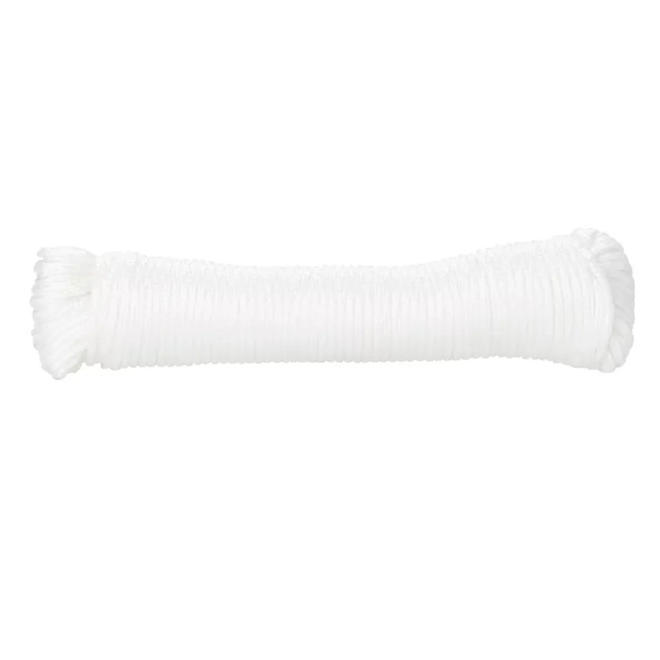 Corde tressée en polypropylène blanche ø2 mm, 10 m-Diall Online