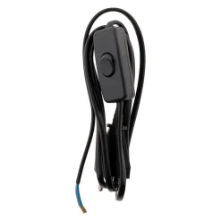 Cordon + interrupteur luminaire 1,5m - Noir --Zenitech Discount