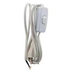 Cordon + interrupteur luminaire 1,5m - Blanc --Zenitech Online