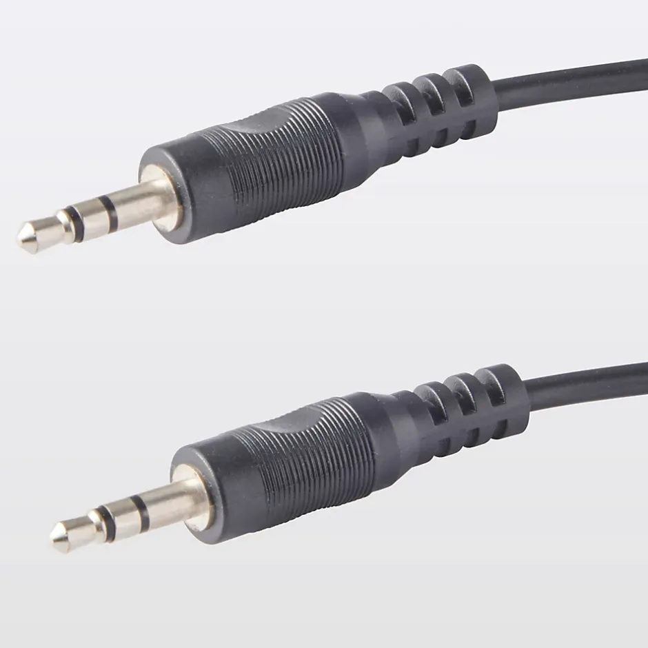 Cordon audio Jack 3.5 Mâle / Mâle noir Or, 1.5 m-Blyss Clearance