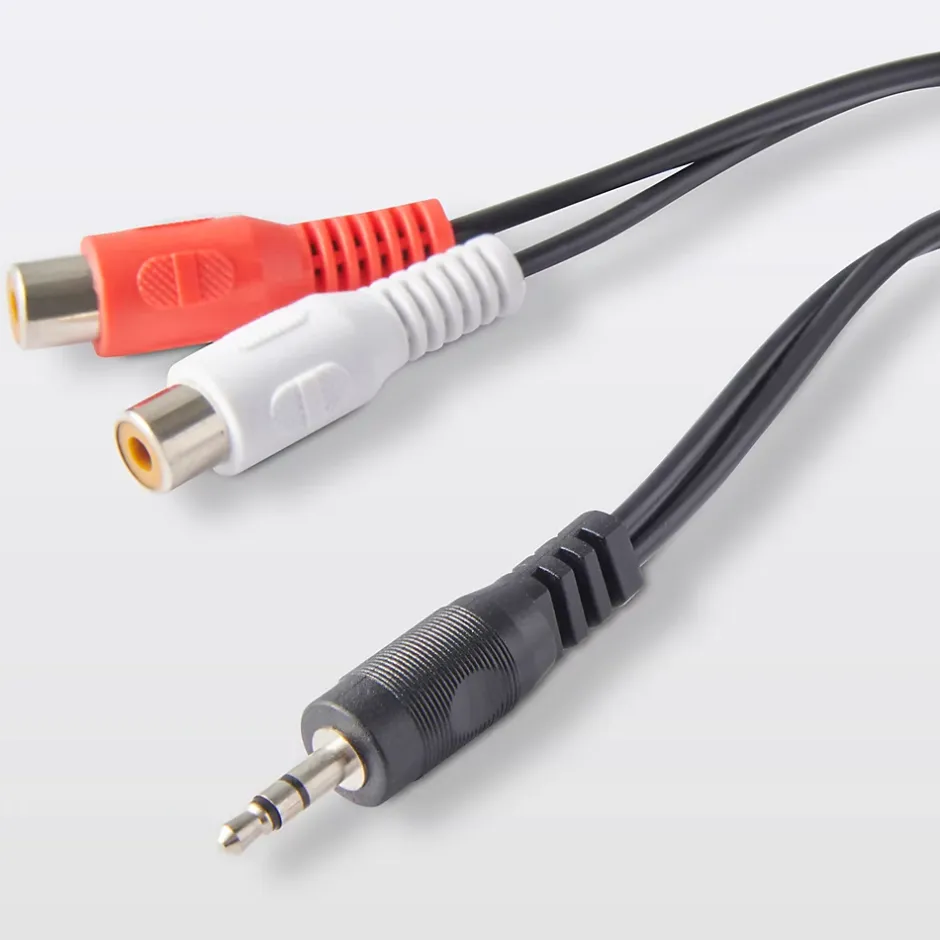 Cordon audio Jack 2RCA Femelle / Mâle noir , 1.5 m^Blyss Online