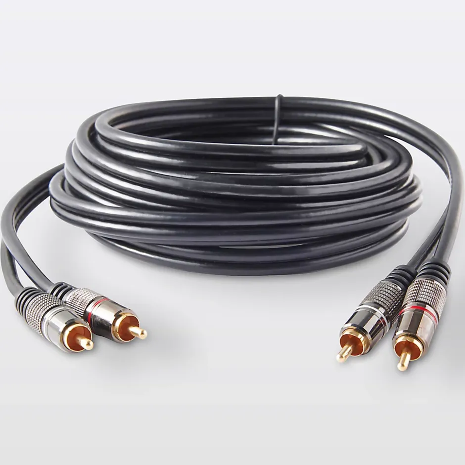 Cordon audio 2RCA Mâle / Mâle Or, 3 m^Blyss Hot