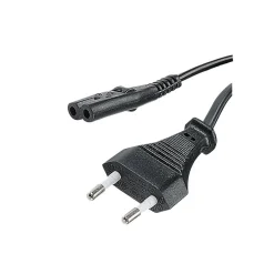 Cordon d'alimentation - 1 fiche (2 P) M / 1 prise C7 F - 2 x 0.75mm² - 6A - 1380W - noir - 3m^Erard Online