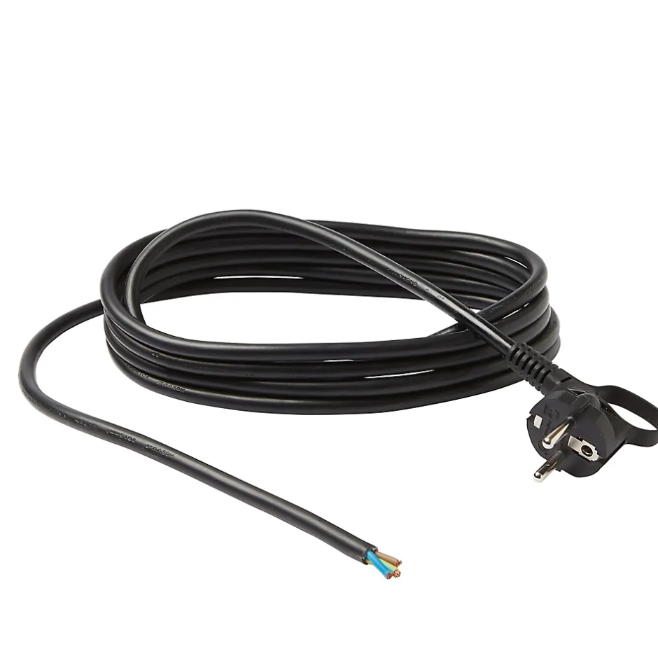 Cordon pour appareil avec mise à la terre H05VVF 3G1.5mm² 16A 3m noir^Diall New