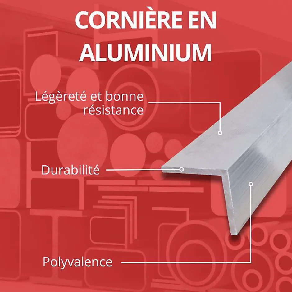 Corniere alu 30x30 ep 2 mm, Longueur : 2 metres -^Comment Fer Sale