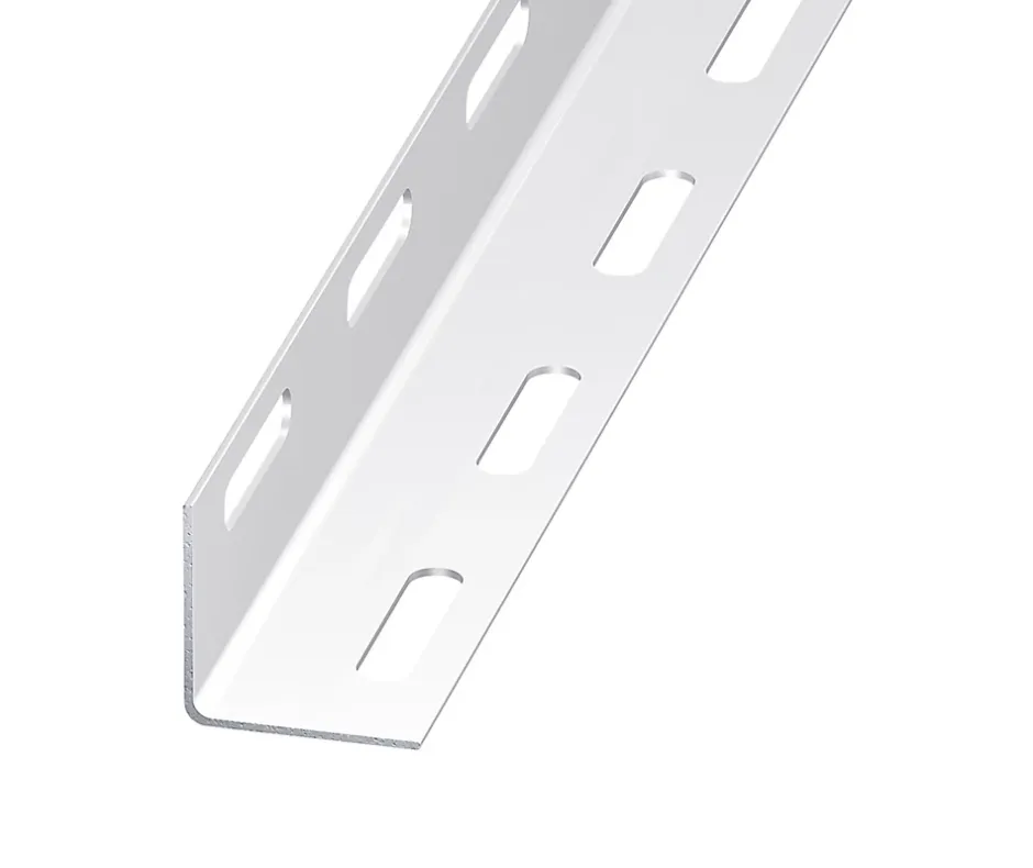 Cornière perforée acier époxy blanc 38 x 38 mm, 2 m^CQFD Sale