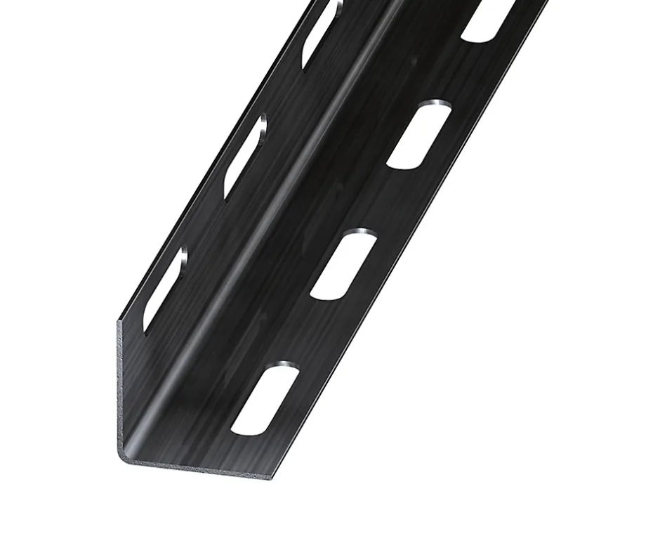 Cornière perforée acier verni 27 x 27 mm, 2 m- Hot