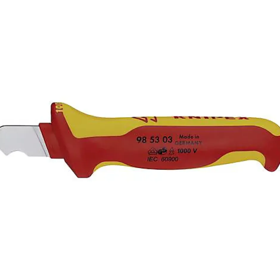 Couteau à dénuder Knipex 98 53 03, lame 28 mm, poignée bi-matière certifiée VDE, 155 mm^D44 Outlet