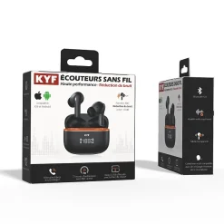 Écouteurs Bluetooth réduction bruit ANC -45dB, ENC -40dB et boitier de charge-Kyf Sale