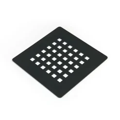 Couvre-Siphon De Douche Carré En Acier Inoxydable Anthracite Muse-Kiamami Valentina