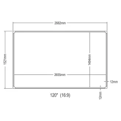 Écran de projection mural Väkhoga 120 pouces Full HD 4K 8K HDR gris en.casa^[En.Casa] Outlet
