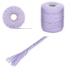 3mm x 200m Corde Macramé Violet Pastel - Fil de Coton et Polyester +/- 0.5 mm Épaisseur - 30 Plis - Ficelle Naturel^Creative Deco Discount