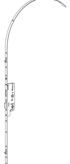 Crémone à larder EUROPA axe 40mm 3 galets têtière 18mm Longueur 2500mm - - 6-33168-03-0-1^Ferco Online