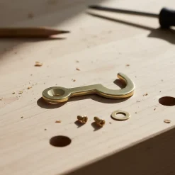 Crochet plat Laiton l. 24 mm x H. 15 mm^Diall Outlet